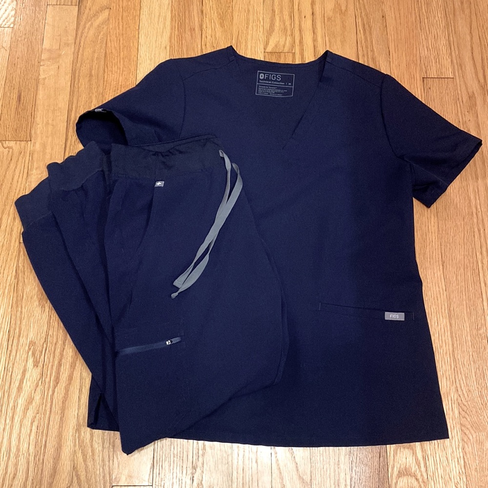 EUC Figs Navy Medium set